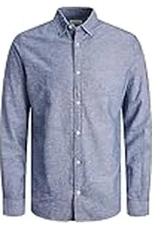 JACK & JONES Jjelinen Shirt Ls Sn Jnr jeansbroek voor jongens, , 116