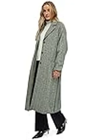 Minus Natalie wollen jas met riem voor dames, 4112 Jungle Groen, 42