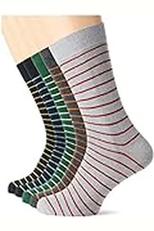 Ben Sherman DKNY Heren Trew Sokken in Blauw/Grijs/Geen Strepen, Multipack van 5" Regenrated Gewassen Katoen Stof - Pack van 3, , 41-45 EU