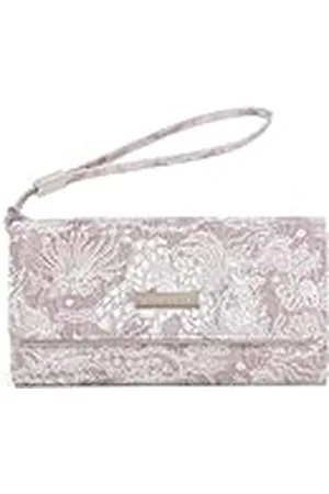 MISS LULÙ Grote damesportemonnee, elegante damesportemonnee, damesportemonnee van kunstleer met witte print, kleine damesportemonnee, , Eén maat