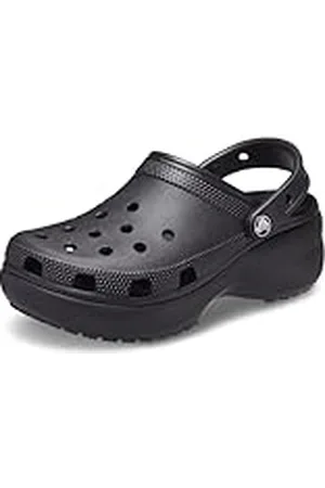 Crocs Classic Platform Clogs - Damesklompen met verhoogde zool, zwart, 33/34 EU