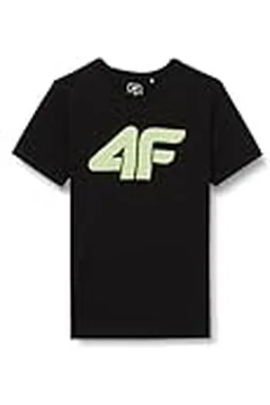 4F T-shirt M1115 Deep Black 152 voor kinderen, , 152
