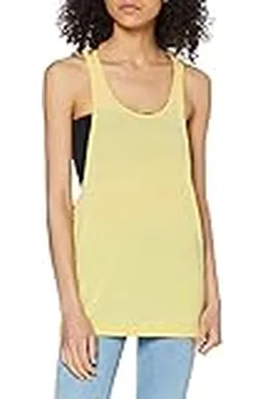 Urban classics Dames Sport T-Shirt Ladies Loose Burnout Tanktop, , XS