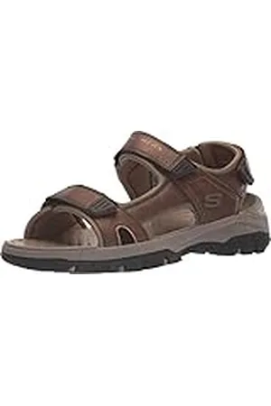 Skechers Heren Tresmen Hirano sandalen met open teen, Bruin Synthetisch, 43 EU