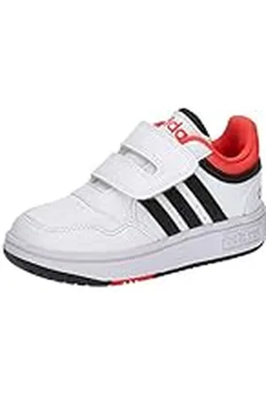 adidas Uniseks-Baby Hoops Shoes, Cloud White/Core Black/Bright Red, 25 EU