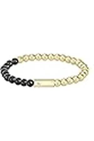 Lacoste Heren SCOTTIE Collection Kralen Armband, Eén maat, Onyx, Geen edelsteen