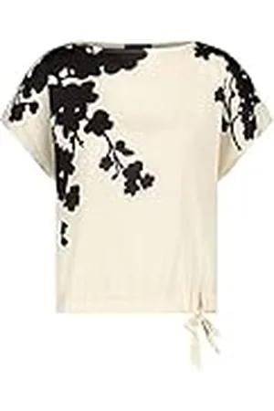 Taifun Dames 371332-16129 T-shirt, licht crème patroon, 40, , 40