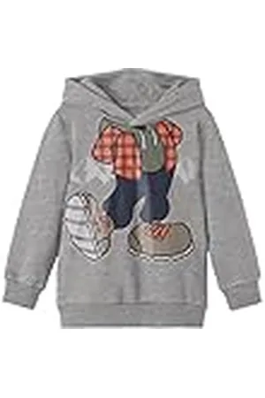 NAME IT Nmmakba Mickey SWE W Hood Bru Wdi capuchontrui voor jongens, , 86 cm