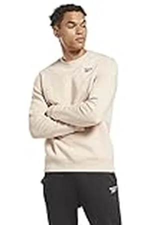 Reebok Heren linker borst Logo Crew Sweatshirt, zacht Ecru, XS, , XS