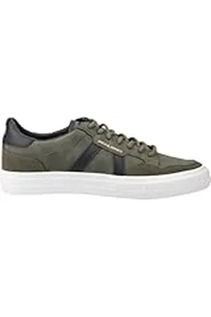 JACK & JONES Jack&Jones JFWMORDEN PU Nubuck Special Sneaker, Olive Night/Detail: Antraciet, 44 EU, , 44 EU