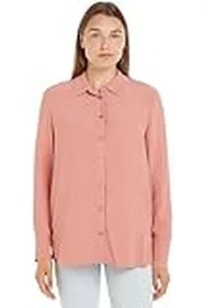 Tommy Hilfiger Dames Fluid Vis Crêpe Regular Shirt Ls Casual Shirts, Roze, 36, , 62