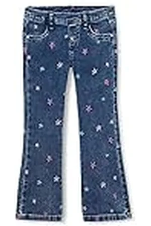 QS by s.Oliver Junior meisjes Tregging met borduurwerk Blue 92/REG, , 92 cm