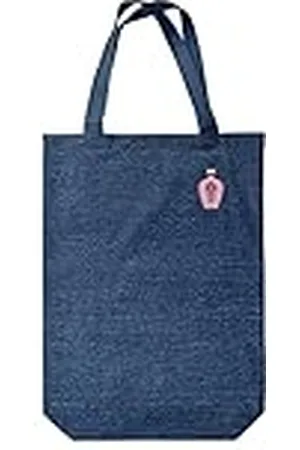 Green Fish Denim-draagtas, bedrukt, boodschappentas, machinewasbaar, opvouwbaar, handtas van jeans met handgrepen, 22 x 26 cm, , Eén maat, modern