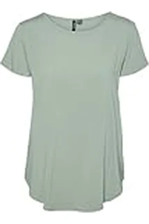 VERO MODA Damesblouse met korte mouwen, ronde hals, basic regular fit, , XS