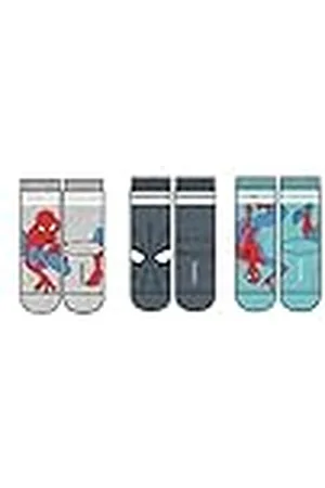 NAME IT Bestseller A/S Jongens NMMARN Spiderman 3 PK MAR sokken, Tibetaanse steen/pak: 3p Tibetaans + lig.Grey Mel+Stormy Weat, 22/24