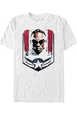 Marvel The Falcon and the Winter Soldier - Take on the Mantel Unisex Crew neck T-Shirt White S