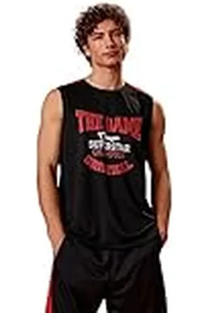 Koton Mouwloze tanktop voor heren, ronde hals, bedrukt shirt, , S