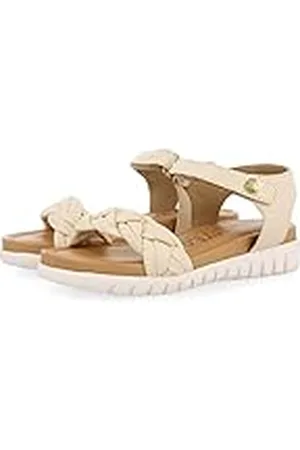 Gioseppo Bruyeres sandalen van wit leer met gevlochten schep voor meisjes, , 32 EU