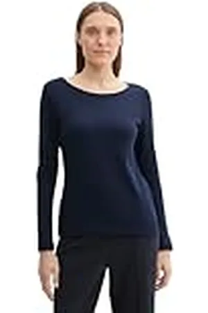 TOM TAILOR T-shirt met lange mouwen voor dames, , XXL