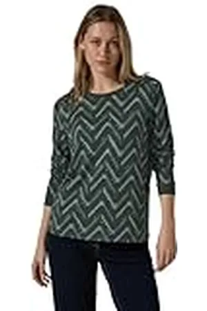 CECIL Dames EOS_AOP Shirt, Actief Khaki, XL