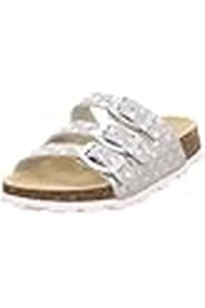 Superfit Mädchen FUSSBETTPANTOFFEL Hausschuhe, SILBER/WEIß 9510