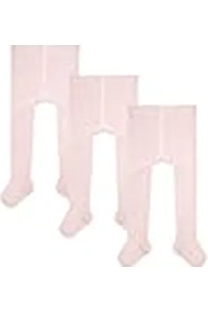 Camano Unisex Baby Online ca-Soft Organic Cotton Tights 3-pack sokken, roze, 62/68