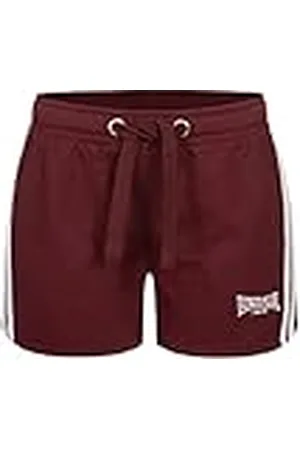 Lonsdale London Carloway Shorts voor dames, Oxblood/wit, XXL 117406