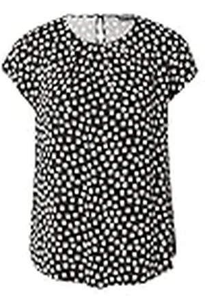 Taifun Dames 960990-19191 blouse, zwart patroon, 34