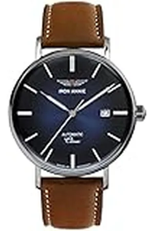 Iron Annie Herenhorloge met lederen band serie Classic automatische datum 5958, , klassiek