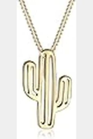 Elli Damesketting met hanger cactus, Facetgeslepen, Cactus