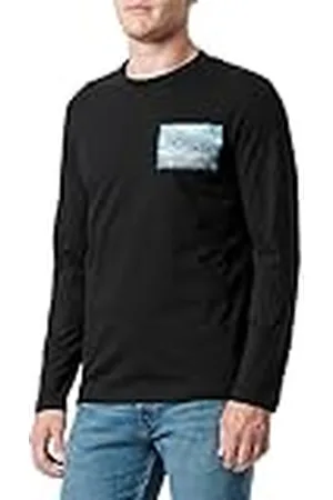 QS by s.Oliver Heren T-shirt lange mouwen Black XXL, , XXL