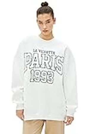 Koton Sweatshirt met lange mouwen, ronde hals, varsity geborduurd sweatshirt, , XL