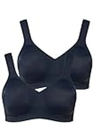 Ulla Popken Grote maten grote maten plussize microvezel beha, verpakking van 2 stuks, zonder beugel, voorgevormde cups, , 115B