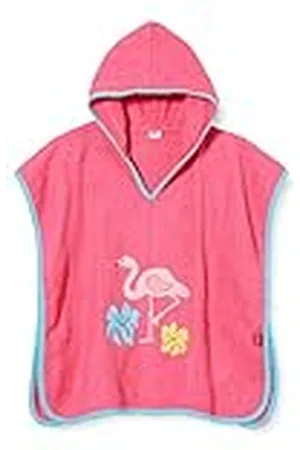 Playshoes Unisex Kinder Unisex Kinder Poncho Badjas 18 - Pink FlamingoS (bis ca. 4 Jahre)