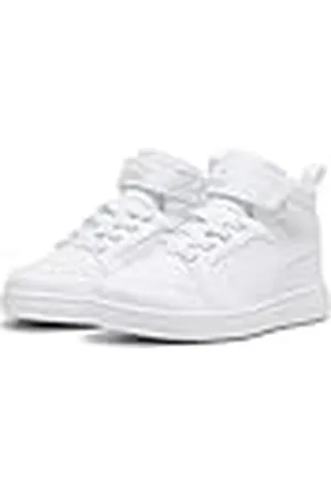 PUMA Rebound V6 Mid Ac+ Ps uniseks-kind Sneaker Mid top, WHITE-COOL LIGHT GRAY, 29 EU