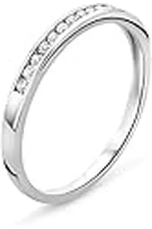 Miore Ring Dames eeuwigheidsring witgoud 9 karaat / 375 goud diamant briljanten 0,10 ct, Goud, Diamant