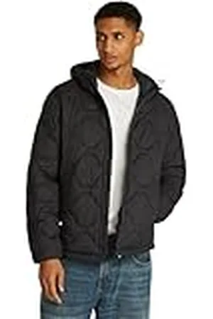 Tommy Hilfiger Heren ONION QUILTED HOODED JAS MW0MW36585, Puffer Jacket, Zwart, XS, , XS