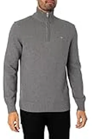 GANT Casual katoenen trui met halve rits voor heren, , S