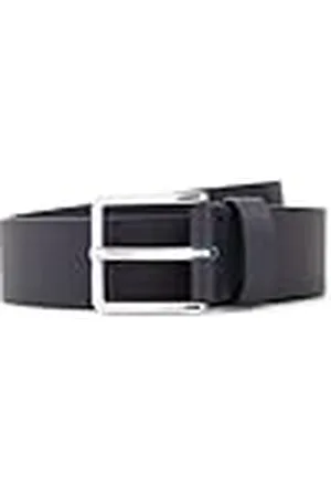 HUGO BOSS Ther Sz35 Herenriem van gestructureerd Italiaans leer met logo aan het einde, , 80
