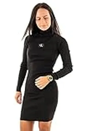Calvin Klein Jeans Dames Badge Roll Neck Sweater Jurk, , XS