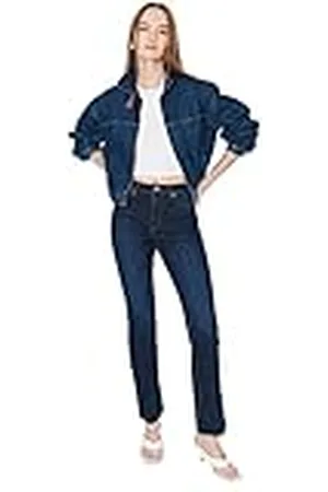 Trendyol Blue Zipper Denim Jacket Bomberjack met ritssluiting, dames, , XS