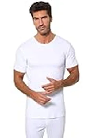 Abanderado 1 x Thermaltech thermo-T-shirt voor heren, ronde hals, Wit, M