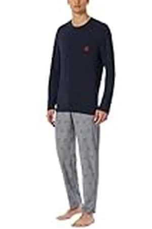 Schiesser Heren pyjama lange ronde hals 95/5 Nightwear pyjamaset, , 56, , 56