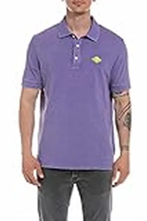 Replay Poloshirt voor heren, korte mouwen, van katoen, Purple Blue 471, XS