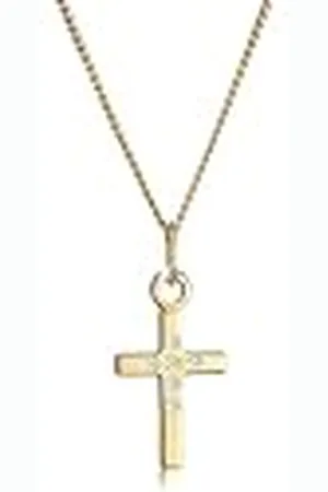 DIAMORE Elli Halsketting Kreuz Glaube Fein Diamant (0.03 ct.) 585 Gelbgold