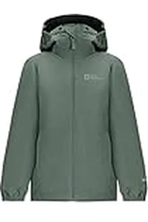 Jack Wolfskin Flaze Kinderjas voor jongens en meisjes, Groene heg., 104