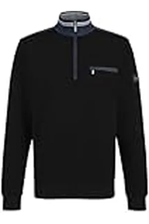 Bugatti Heren sweatshirt Troyer borstzak katoen, , M
