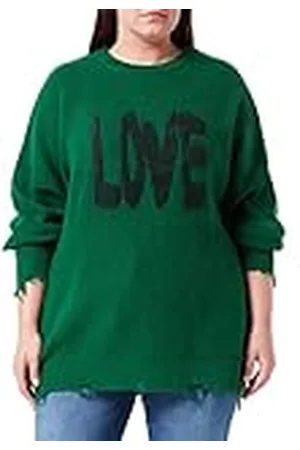 True Religion Dames Destroyed Oversized Love Pullover, , L
