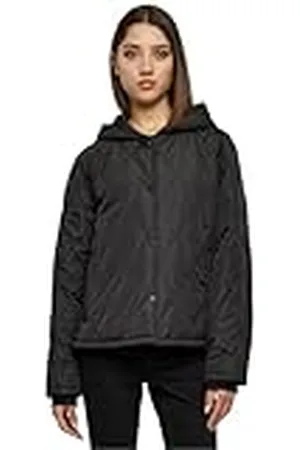 Urban classics Dames Jas Dames Oversized Diamond Quilted Hooded Jacket XXL, , XXL