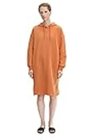 TOM TAILOR Dames Sweatjurk met capuchon 1032821, , S